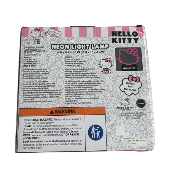 Hello Kitty Pink and White Neon Light Lamp BUNLDE - Picture 7 of 7